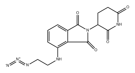 4-((2-azidoethyl)amino)-2-(2,6-dioxopiperidin-3-yl)isoindoline-1,3-dione 结构式