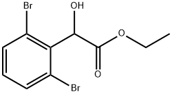 Ethyl 2,6-dibromo-α-hydroxybenzeneacetate 结构式