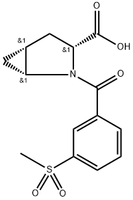 (1R,3R,5R)-2-(3-(Methylsulfonyl)benzoyl)-2-azabicyclo[3.1.0]hexane-3-carboxylic acid 化学構造式