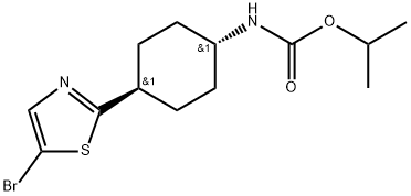 异丙基(反式-4-(5-溴噻唑-2-基)环己基)氨基甲酸酯 结构式