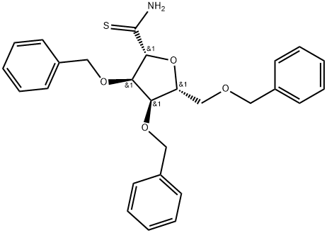(2R,3R,4R,5R)-3,4-bis(benzyloxy)-5-((benzyloxy)methyl)tetrahydrofuran-2-carbothioamide|
