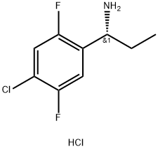 (R)-1-(4-Chloro-2,5-difluorophenyl)propan-1-amine hydrochloride Structure