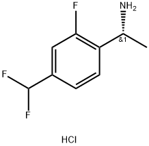 (R)-1-(4-(Difluoromethyl)-2-fluorophenyl)ethan-1-amine hydrochloride Structure