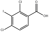 2,4-dichloro-3-iodobenzoic acid 化学構造式