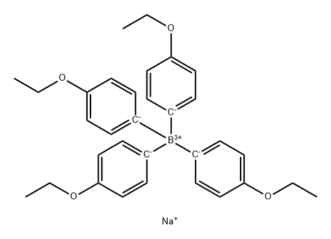Borate(1-), tetrakis(4-ethoxyphenyl)-, sodiuM(9CI) Struktur