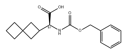 (S)-2-(((Benzyloxy)carbonyl)amino)-2-(spiro[3.3]heptan-2-yl)acetic acid 化学構造式