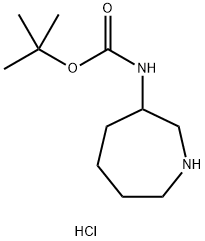 tert-butyl azepan-3-ylcarbamate hydrochloride Structure