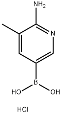 6-Amino-5-methylpyridin-3-ylboronic acid hydrochloride Struktur