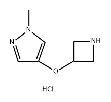 1H-Pyrazole, 4-(3-azetidinyloxy)-1-methyl-, hydrochloride (1:2) Structure