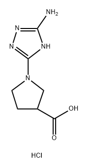 1-(5-amino-1H-1,2,4-triazol-3-yl)pyrrolidine-3-carboxylic acid dihydrochloride Structure