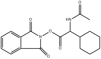 Cyclohexaneacetic acid, α-(acetylamino)-, 1,3-dihydro-1,3-dioxo-2H-isoindol-2-yl ester Structure