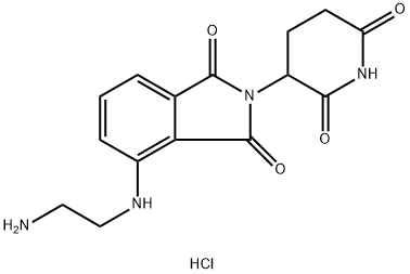 1H-Isoindole-1,3(2H)-dione, 4-[(2-aminoethyl)amino]-2-(2,6-dioxo-3-piperidinyl)-, hydrochloride (1:1) Struktur