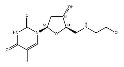 5'-Deoxy-5'-N-(2-bromoethyl)amino thymidine Struktur