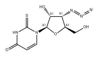 3'-Azido-3'-deoxy-2-thiouridine Struktur