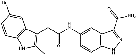 2305448-90-0 5-(2-(5-BROMO-2-METHYL-1H-INDOL-3-YL)ACETAMIDO)-1H-INDAZOLE-3-CARBOXAMIDE5-(2-(5-BROMO-2-METHYL-1H-INDOLE-3-YL)ACETAMIDE)-1H-INDOLE唑-3-CARBOXYLIC ACID AMIDE