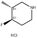 Piperidine, 4-fluoro-3-methyl-, hydrochloride (1:1), (3R,4R)-rel- Structure