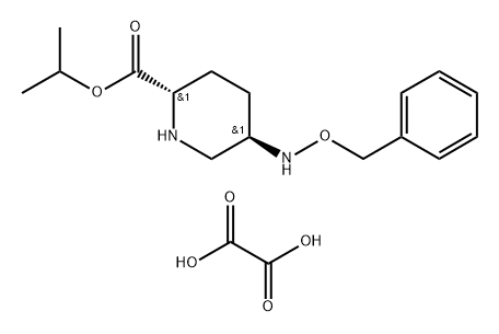 (2S,5R)-5-[(苄基氧基)氨基]哌啶-2-甲酸异丙酯酯乙二酸盐 结构式