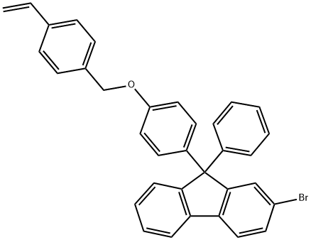 2-溴-9-[4-[(4-乙烯基苯基)甲氧基]苯基]-9-苯基-9H-芴,2306167-84-8,结构式