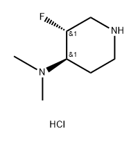 4-Piperidinamine, 3-fluoro-N,N-dimethyl-, hydrochloride (1:2), (3R,4R)- Structure