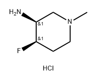 3-Piperidinamine, 4-fluoro-1-methyl-, hydrochloride (1:2), (3S,4R)- Structure