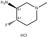 3-Piperidinamine, 4-fluoro-1-methyl-, hydrochloride (1:2), (3S,4S)- Struktur