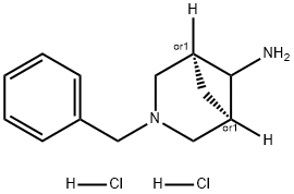 外-3-苄基-3-氮杂双环[3.1.1]庚烷-6-胺二盐酸盐,2306249-56-7,结构式