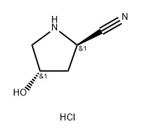 2-Pyrrolidinecarbonitrile, 4-hydroxy-, hydrochloride (1:1), (2R,4S)- Struktur