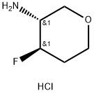 2H-Pyran-3-amine, 4-fluorotetrahydro-, hydrochloride (1:1), (3R,4R)-, 2306252-47-9, 结构式