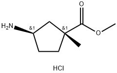 Cyclopentanecarboxylic acid, 3-amino-1-methyl-, methyl ester, hydrochloride (1:1), (1R,3R)-|hydrochloride