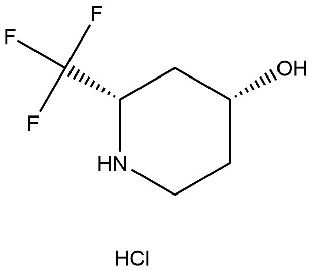 4-Piperidinol, 2-(trifluoromethyl)-, hydrochloride (1:1), (2S,4R)-,2306254-19-1,结构式