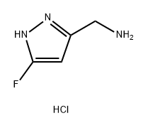 (5-fluoro-1H-pyrazol-3-yl)methanamine hydrochloride Struktur
