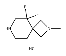 2,7-Diazaspiro[3.5]nonane, 5,5-difluoro-2-methyl-, hydrochloride (1:2) Structure