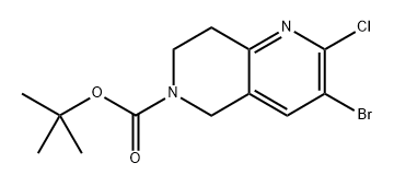 tert-butyl 3-bromo-2-chloro-7,8-dihydro-5H-1,6-naphthyridine-6-carboxylate,2306277-84-7,结构式