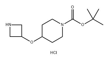 1-Piperidinecarboxylic acid, 4-(3-azetidinyloxy)-, 1,1-dimethylethyl ester, hydrochloride (1:1) Structure