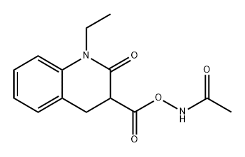 acetamido 1-ethyl-2-oxo-3,4-dihydroquinoline-3-carboxylate 结构式