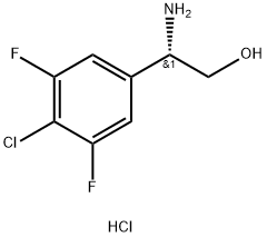 (s)-2-amino-2-(4-chloro-3,5-difluorophenyl)ethan-1-ol hydrochloride,2306341-59-1,结构式