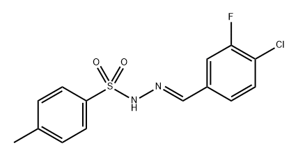 N'-(4-chloro-3-fluorobenzylidene)-4-methylbenzenesulfonohydrazide 结构式