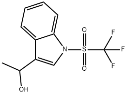 α-Methyl-1-(trifluoromethyl)sulfonyl-1H-indole-3-methanol Structure