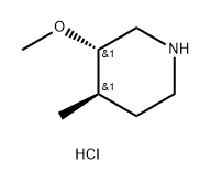 (3S,4R)-3-Methoxy-4-methyl-piperidine hydrochloride Structure