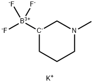 Potassium trifluoro(1-methylpiperidin-3-yl)borate 化学構造式