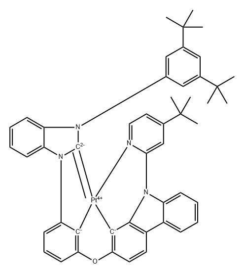 2307699-62-1 铂,[2-[3-[3-3,5-双(1,1-二甲基乙基)苯基]-1H-苯并咪唑-1-基-ΚC2]苯氧基-ΚC2]-9-[4-(1,1-二甲基乙基)-2-吡啶基-ΚN]-9H-咔唑(4-)-ΚC1]-,(SP-4-4)-