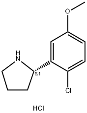 (R)-2-(2-chloro-5-methoxyphenyl)pyrrolidine hydrochloride,2307785-05-1,结构式