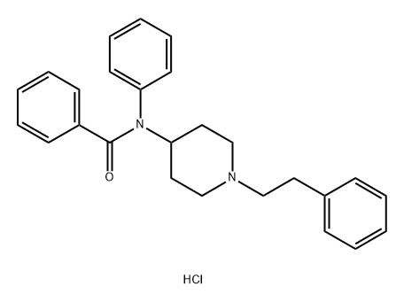 Benzamide, N-phenyl-N-[1-(2-phenylethyl)-4-piperidinyl]-, hydrochloride (1:1),2309383-16-0,结构式