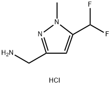 1H-Pyrazole-3-methanamine, 5-(difluoromethyl)-1-methyl-, hydrochloride (1:1)|(5-(二氟甲基)-1-甲基-1H-吡唑-3-基)甲胺盐酸盐