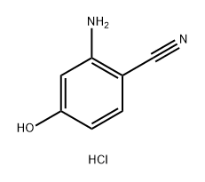 Benzonitrile, 2-amino-4-hydroxy-, hydrochloride (1:1) Structure