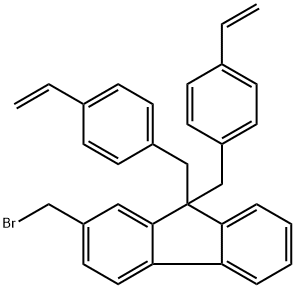 2-(Bromomethyl)-9,9-bis[(4-ethenylphenyl)methyl]-9H-fluorene Structure