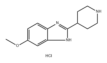 1H-Benzimidazole, 6-methoxy-2-(4-piperidinyl)-, hydrochloride (1:2) Structure