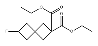 Diethyl 6-fluorospiro[3.3]heptane-2,2-dicarboxylate 化学構造式