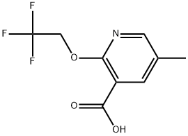 5-Methyl-2-(2,2,2-trifluoroethoxy)-3-pyridinecarboxylic acid,2323023-36-3,结构式