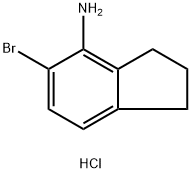 1H-Inden-4-amine, 5-bromo-2,3-dihydro-, hydrochloride (1:1) Structure